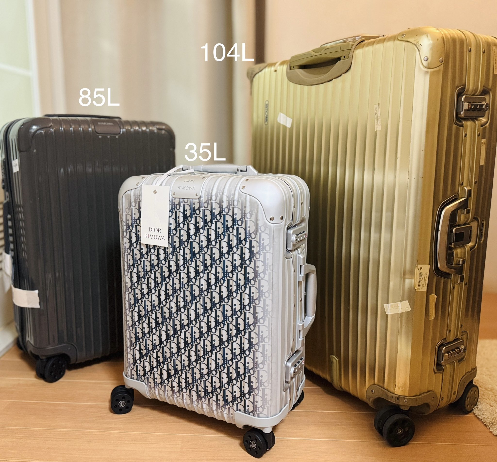 リモア　スーツケース　ゴールド RIMOWA(リモワ)風スーツケース ゴールド