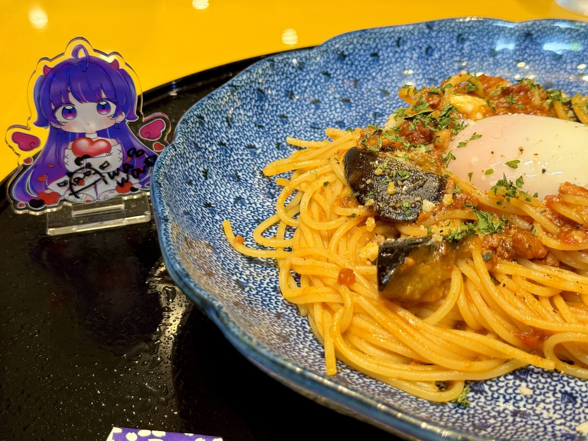 evo_sss's tweet image. なすとモッツァレラチーズのカルボナーラミートソース🍝😋
#ランチ #AWAWA
