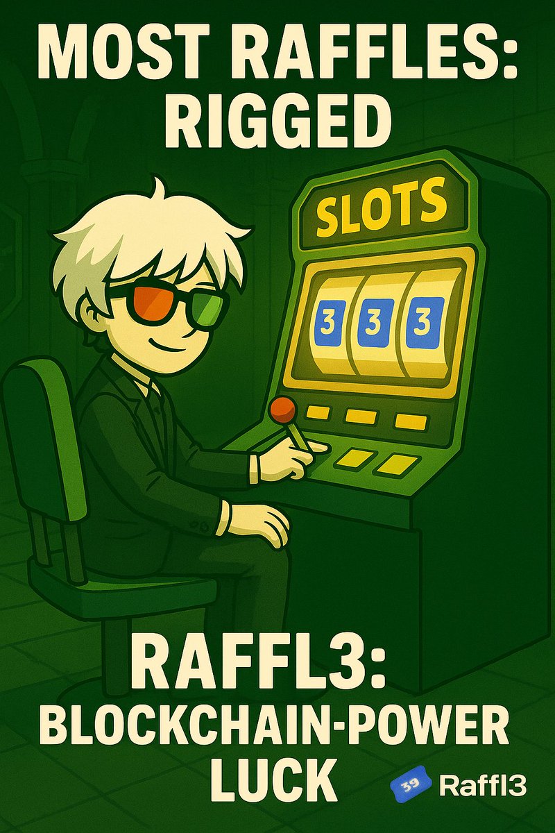 RvCh02568990's tweet photo. No middlemen.
No scams.
Just provably fair raffles.
That’s Raffl3 on #Base 🔥
#Raffl3 #Playwin #Crypto https://t.co/HmpCJljA0K