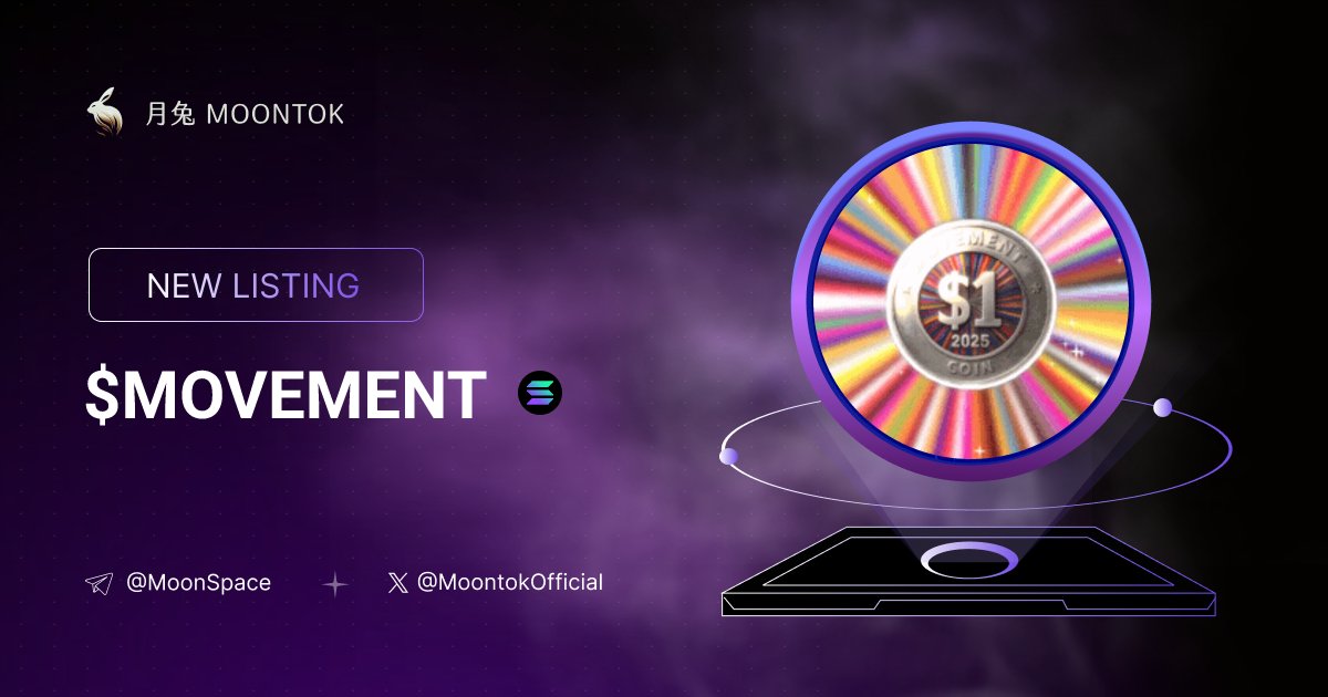 MoontokListing's tweet photo. ⚡ 月兔雷霆 - Moontok Xpress

Movement Coin ( $MOVEMENT )
https://t.co/IFEnOORAFD

uPXPhEXb8cP1jkd1xrrbxJSMt47TSEEKRvu7jS4pump

LIQ: $96,493 | MC: $522,887

#altcoin #memecoins @Movement__Coin @moontokofficial https://t.co/JybjkNyyni