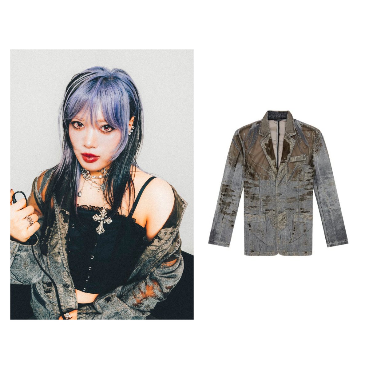 HANA 'BAD LOVE'💄 NAOKO 着用衣装🧥DIESEL #HANA_fashion #HANA