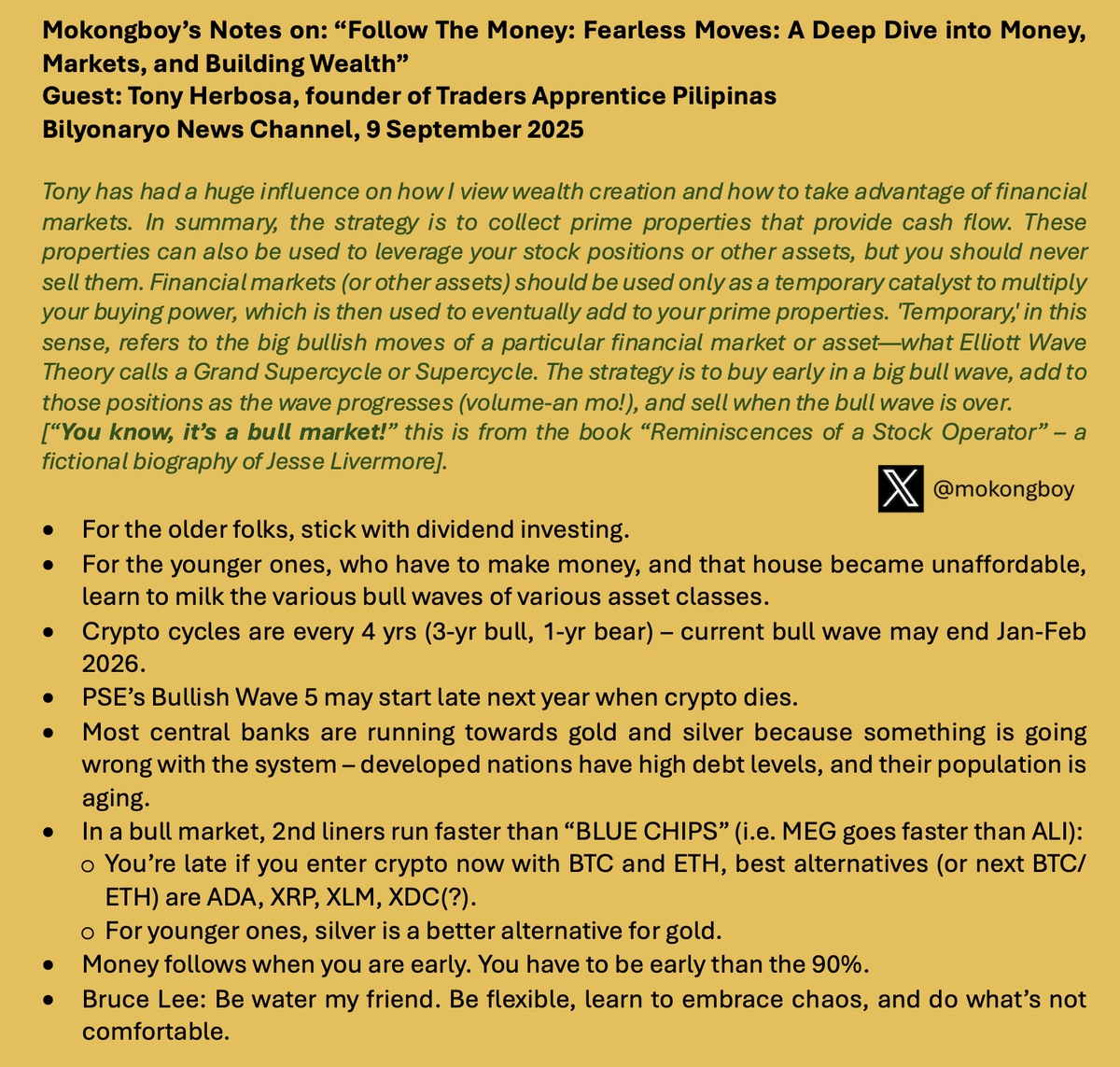 mokongboy's tweet photo. A huge thanks to maestro Tony.  I am lucky to have met and leaned from him early in my investing journey.

Study how he thinks so that you can create a personalized strategy for your own portfolio. It's about applying his wisdom to your circumstances.

https://t.co/yitUsjpURG https://t.co/PrNETLKx6W