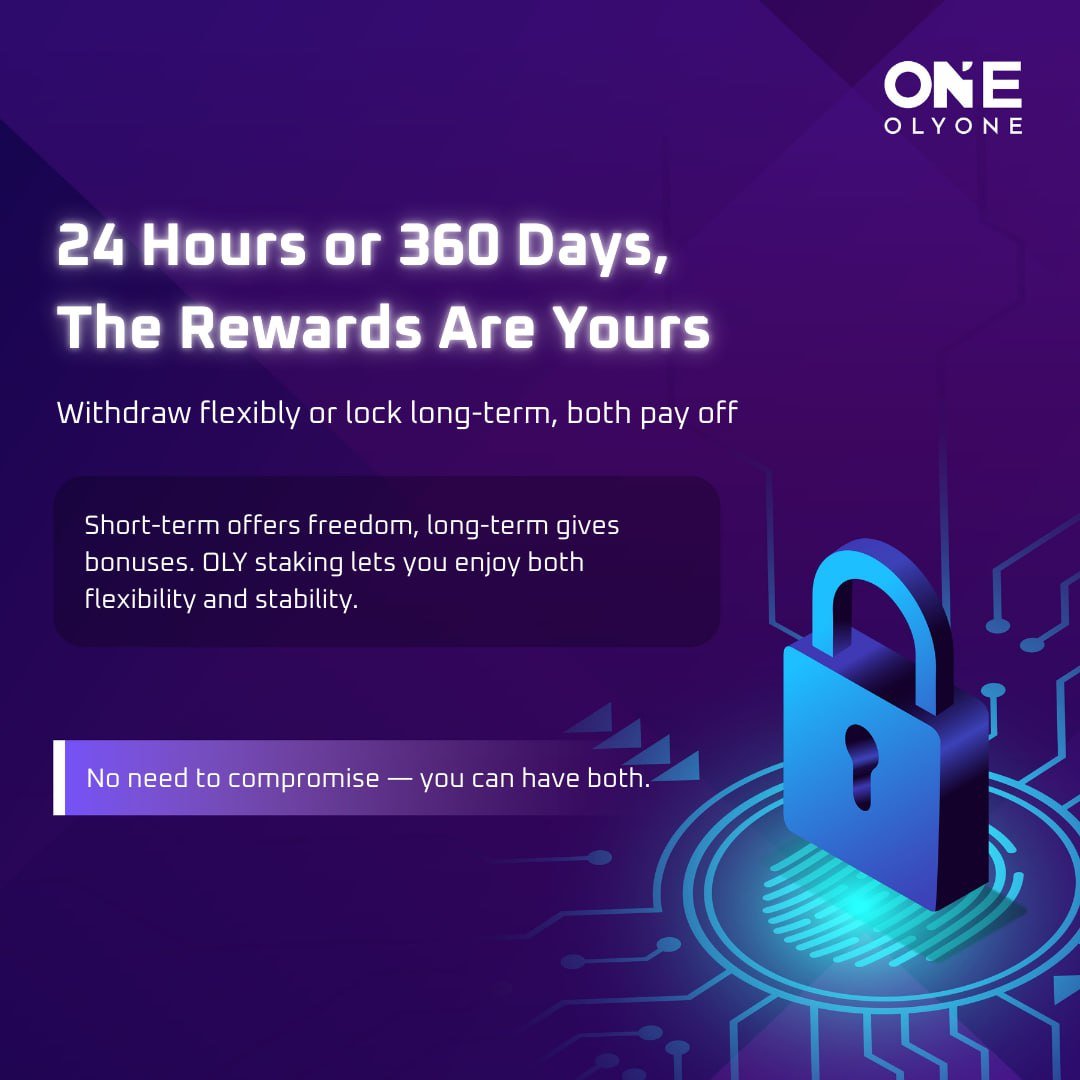 Olyone_Ops's tweet photo. Flexible staking, long-term bonuses
🔗 Oly One — making every lock-in worthwhile
🚀 Join the consensus and grow together with the world

👉 Join Oly One now and start your on-chain growth journey! https://t.co/z41p6nlBGV