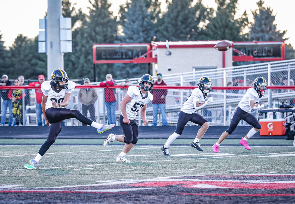 Pictures from Varsity last Friday. Started whole 4th quarter at MLB as Sophomore.