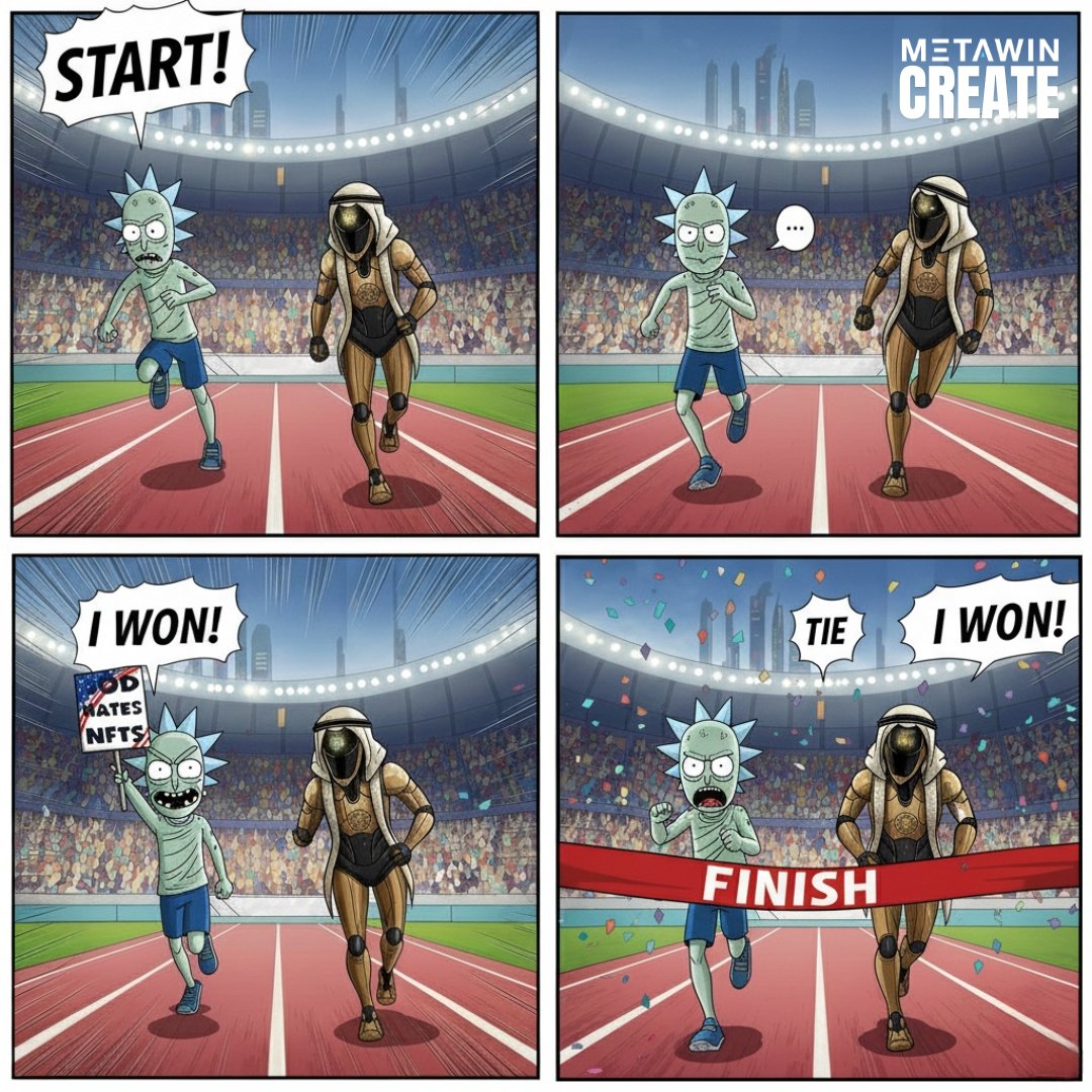 It's a showdown on the track! Who will take the top spot? 

<a href="/Meta_Winners/">MetaWinners NFT</a> or <a href="/GodHatesNFTees/">God Hates NFTs 🐇</a>? 🚀

Show your support by dropping your favorite NFTs below! 🔥 👇

#MetaWinnersNFT
#GodHatesNFTees