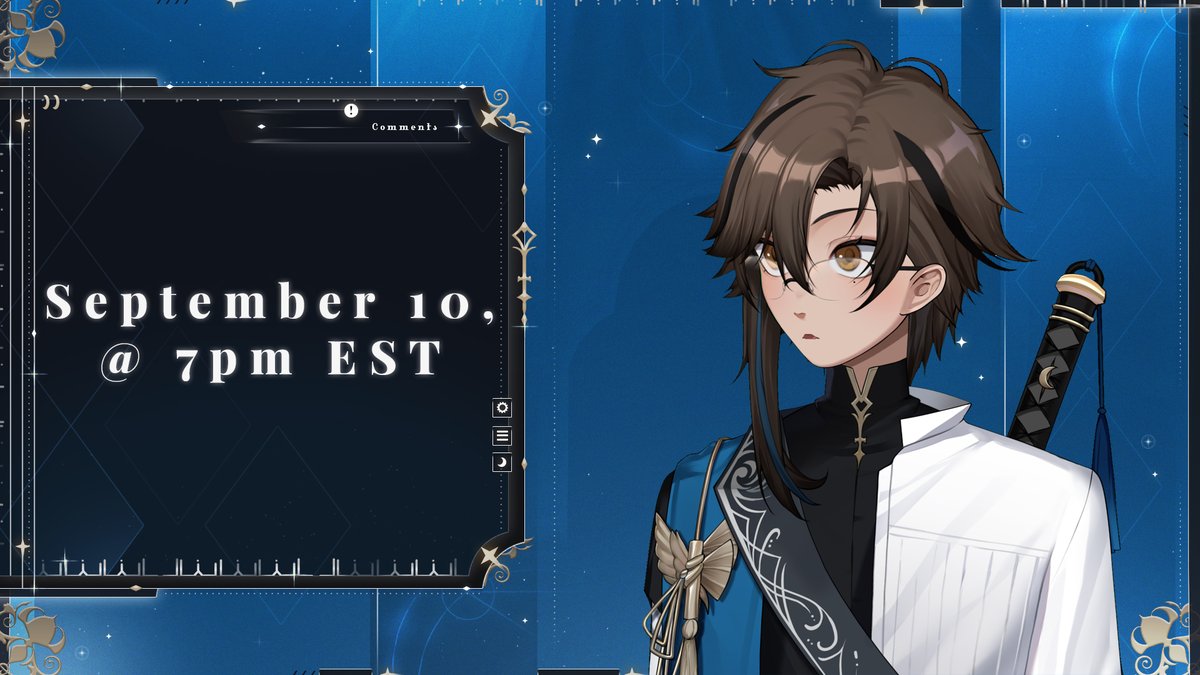 Hello! I'm "debuting" on September 10th at 7pm EST!

I'm really don't like marketing myself like this but I kinda have to xD. I am very nervous but excited to start streaming regularly! 

I hope you can come :] Buh bye!

#vtuber #envtuber #VtuberDebut