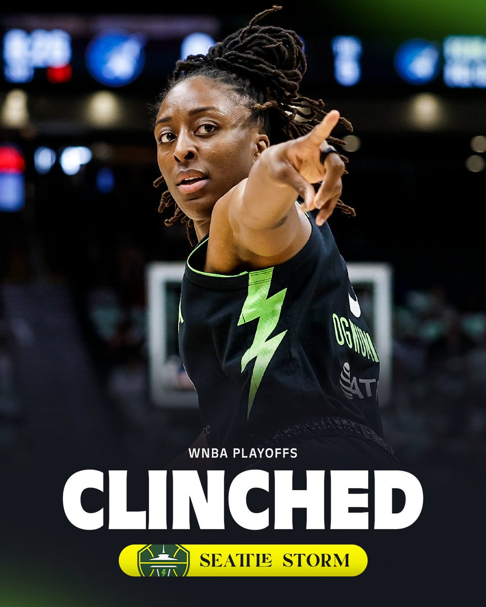 SEATTLE TAKES DOWN GOLDEN STATE TO CLINCH THE FINAL PLAYOFF SPOT 🔥 

The Storm are heading to the 2025 WNBA playoffs ‼️