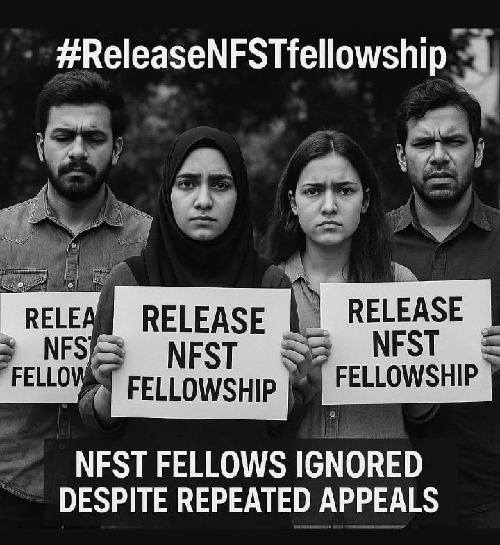silviekim92's tweet photo. #ReleaseNFSTfellowship
NFST scholars’ requests are still pending. Despite several appeals, the voices of NFST fellows remain unheard. It’s time for the Ministry to act and ensure timely fellowship disbursement @TribalAffairsIn @jualoram @thewire_in @the_hindu @IndianExpress https://t.co/usnL2TfmrM