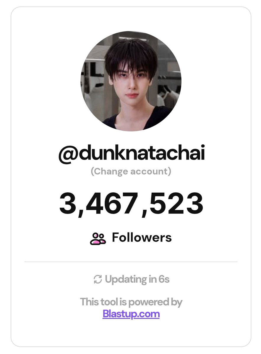 (Instagram Follower Growth)
Ig: dunknatachai 

Time gap: 24 hours
Variation: Increase by more than 1.6K followers

#dunknatachai #จุงดัง #JoongDunk
