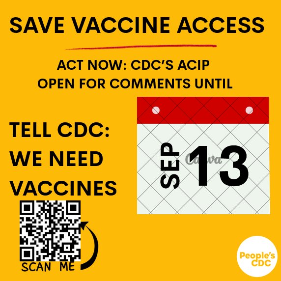 Save Vaccine Access! 

The CDC Must Preserve Universal Access to Vaccines and Establish Science-Based Expert Oversight - Public Comments Due September 13, 2025.