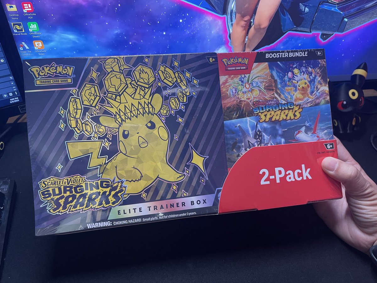 _LadyWanderlust's tweet photo. Finally ripping a Surging Sparks Costco Bundle tonight. Hoping for some good pulls 🤞🏽

LIVE rn on https://t.co/bjgkFySmpM

#pokemon #twitch https://t.co/JUi2zIqcaz
