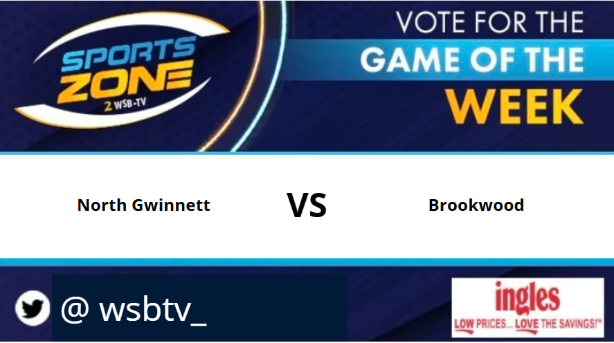 🚨GAME OF THE WEEK🚨
<a href="/Bronco_Ftball/">Brookwood Football</a> 🆚 <a href="/NGHSFootball/">North Gwinnett Football</a> 
📅 friday, SEP/12/ 2025
⏰ 07:00 PM 
🎥 Watch Here: s.id/wsb-tv

<a href="/CoachRLuke/">Coach RJ Luke</a> <a href="/CoachJohnson50/">Nick Johnson</a> <a href="/Bjluke/">Byron Luke</a> <a href="/Bronco_Recruits/">Brookwood Recruits</a> <a href="/NighbertChad/">Coach Chad Nighbert</a> @cocahraw_ <a href="/LanceFendley/">Lance Fendley</a> <a href="/ChrisScott_27/">Christopher Scott</a> <a href="/Blackops_DBU/">Black Ops</a> <a href="/404Dayy/">3⭐Damyon Pearson</a> <a href="/RamaLeslie1/">Zachary “Rama” Leslie</a>