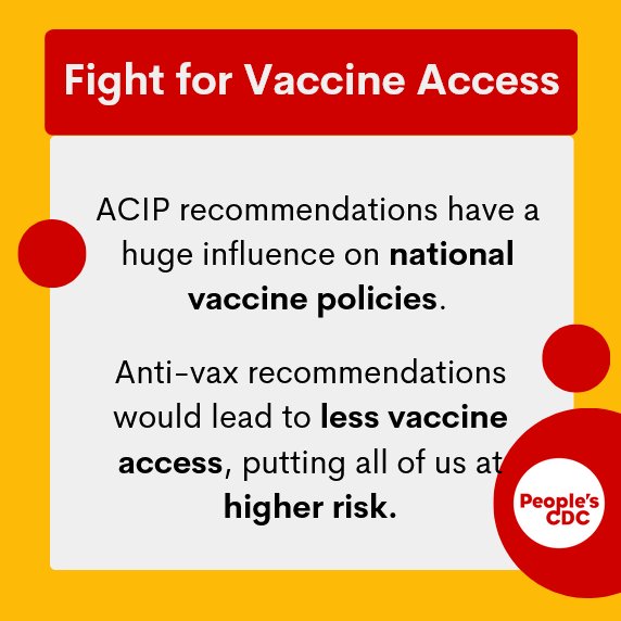 We are facing one of the largest public crises in decades and on multiple fronts. Submitted written public comments for the meeting must be received by the CDC via Regulations.gov no later than September 13, 2025 at 11:59 pm EDT.