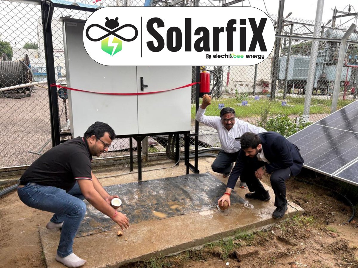 Electrik_Bee's tweet image. A proud milestone achieved!
We’ve successfully completed the 1.5 MW Solar Project at Caparo Maruti, Bawal Gurugram and inaugurated it with great energy and enthusiasm. 🚀

#SolarfiX #CleanEnergy #Sustainability #SolarPower #Innovation #CaparoMaruti #Bawal #Gurugram