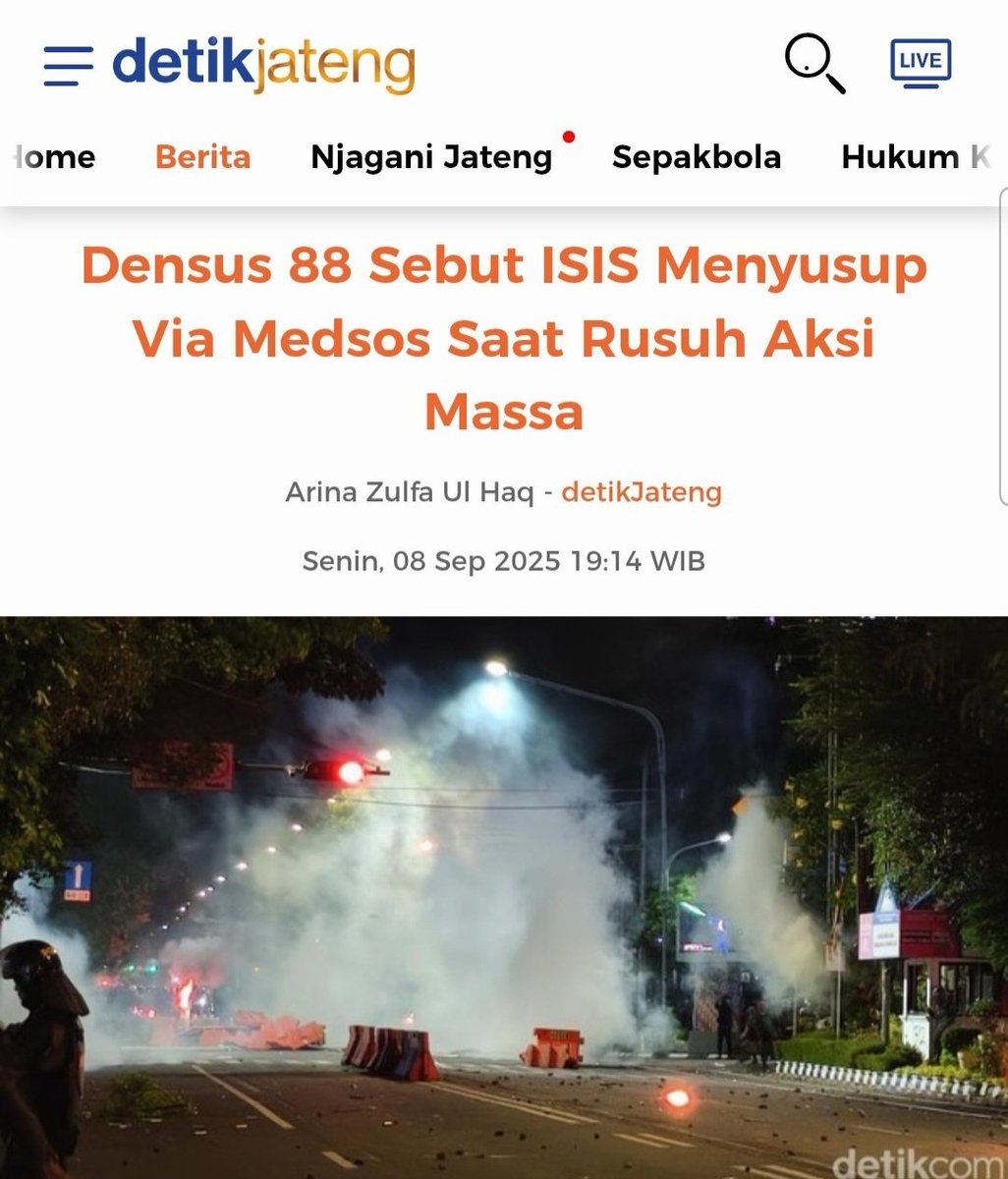 ⚠️ 1S1S masuk lebih dalam: menyusup, menunggangi, dan menjadikan chaos sebagai panggung propaganda.

Hasilnya? Tuntutan rakyat yg murni lahir dari keresahan rakyat, jadi tenggelam. 

Para penumpang gelap itulah sumber masalahnya yg memang hidup dari kekacauan 🤨