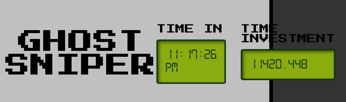 dr0xtopus's tweet photo. TIME TIME TIME 

What’s the score, @RRostau

#ghostsniper #ghostinterface 
#presale #timeinvestment https://t.co/yuIPSAHC6e