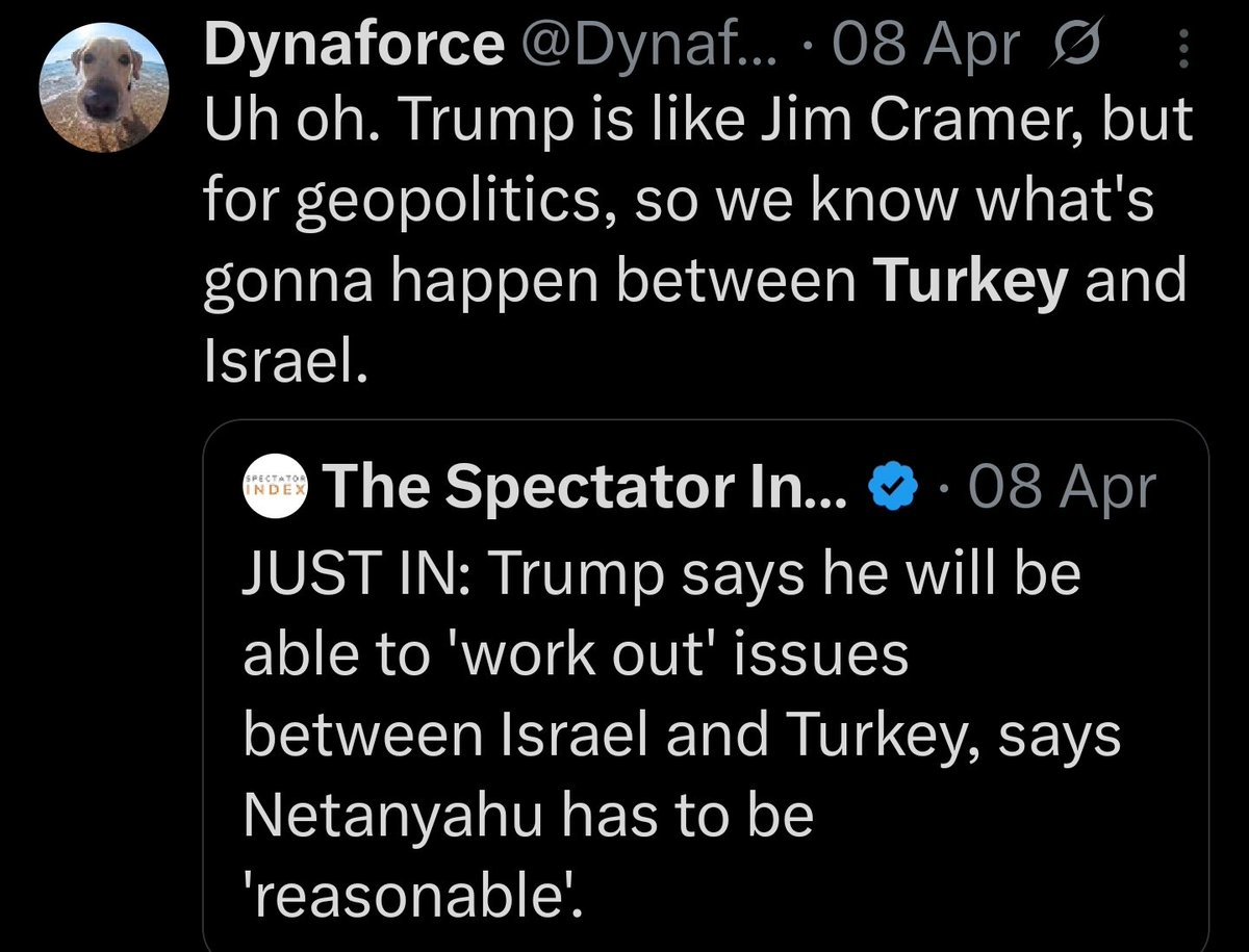 Dynaforce001's tweet photo. Yes and no. 

My next prediction is Syria will become the battleground btw Israel and Turkey, and gets torn apart (if not alrdy).

Btw, call me a conspiracy theorist, but one day differences btw EU (DE) and Turkey will come to a head, and that's when EU joins the game. https://t.co/7Jnh9WeXIt