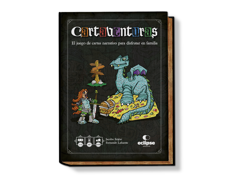 Juanjoide's tweet photo. Sigamos repasando las cosillas a sortear entre quienes pidan un #CAAD69 impreso:

Le toca el turno a "Cartaventuras", juego de cartas narrativo en el que cada partida será la historia de tu gloria, o de la cena del Dragón si no lo vences. ¡Gracias a los amigos de @DracoIdeas! 🤗 https://t.co/Mhxomqx3BW
