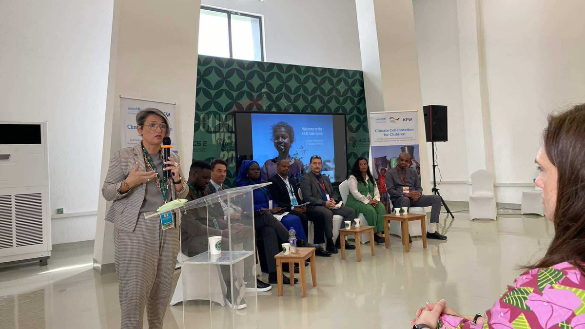PalashMahmudYN's tweet photo. ACS 2 - Day  3 ongoing….

Climate Collaboration for Children- CC4C 
Scaling partnership and investments for a climate-resilient future for children in Africa 

Really appreciate for the great initiative.

@UNICEFEthiopia @UNICEF @KfW_FZ_int @GIZAfricanUnion @ACS2ET 

#ACS2 #CC4C https://t.co/GAlWL9EGH8