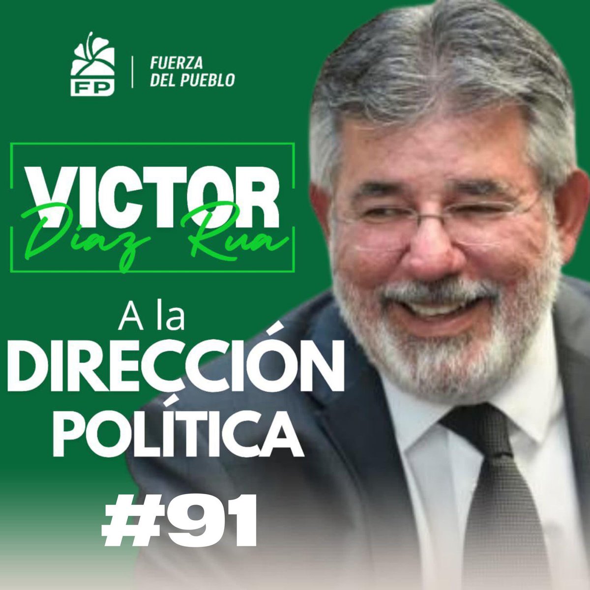 📢 Víctor Díaz Rúa (#91)

🏛️ El #91 es visión y trayectoria.
Respaldo al Ing. Víctor Díaz Rúa hacia la Dirección Política de la <a href="/FPcomunica/">@Fuerza del Pueblo (FP)</a>. 💚
#CongresoFP #FuerzaDelPueblo