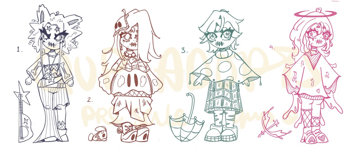 character designs!! #art #oc #adoptables #rkgk