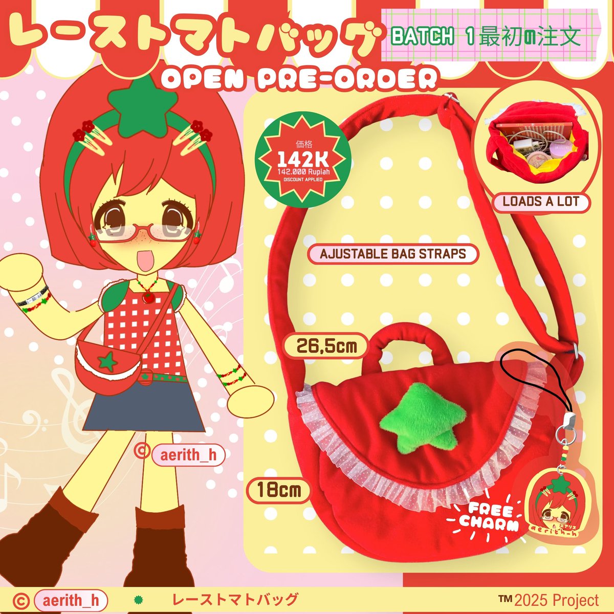 [ rt &amp; likes will be highly appreciated! >⩊< ] 

aerith_h’s tomato slingbag pre-order 🍅⭐️ 

ᯓ★ pre-order details:

🗓️ 10/9 - 15/9, 2025
🚚 ship from: INA, jawa timur 🇮🇩
📦 est. 3 weeks - a month

🛒 forms.gle/cKGPTEn9Y5NvG6…
1/2 check comment section for any details
