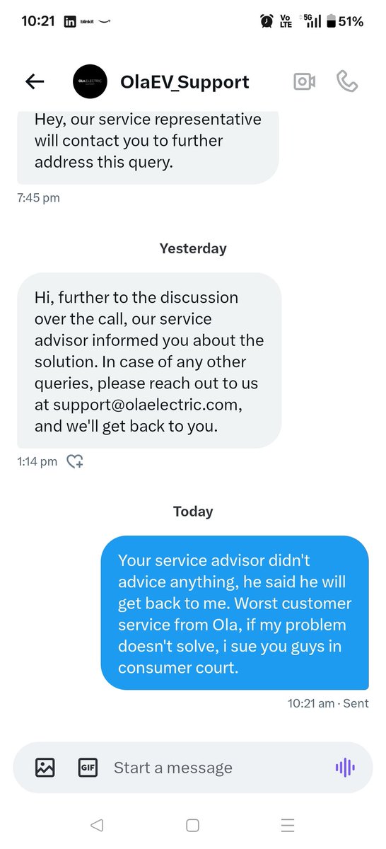 bharath_r_gowda's tweet image. @bhash @jagograhakjago @OlaElectric @atherenergy 
#boycottola #worstcustomercare @bhash do you or your company really care your customer after sales? I have issue with My scooter and no solution from last 1 week @jagograhakjago need your help to put a case in consumer court