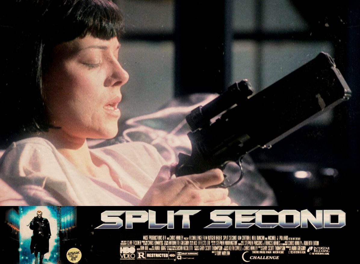 videovampir's tweet photo. "He's seen the future...Now he has to kill it. He'll need bigger guns."
#SplitSecond
Directed by Tony Maylam and Ian Sharp
Starring Rutger Hauer - Kim Cattrall - Alastair Neil Duncan - Pete Postlethwaite - Ian Dury - Alun Armstrong https://t.co/GUmqPPpKQO