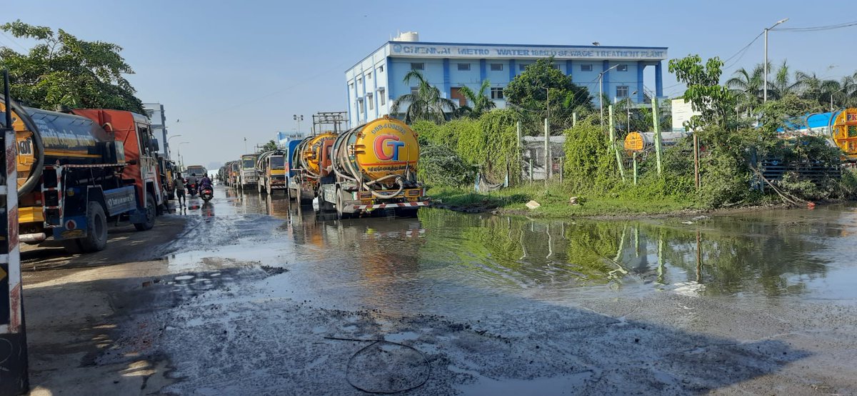 <a href="/CMOTamilnadu/">CMOTamilNadu</a> <a href="/Chief_Secy_TN/">Chief Secretary, Govt. of Tamil Nadu</a> <a href="/MawsTamilNadu/">Municipal Department Government of Tamil Nadu</a> <a href="/TN_PCB/">Tamilnadu Pollution Control Board</a> <a href="/kgbias/">KGB</a> <a href="/rdc_south/">Regional Deputy Commissioner (South), GCC</a> <a href="/CHN_METRO_WATER/">Chennai Metro Water</a>  sewage over flows on to the road from STP shollinganallur ! What an health hazard and environmental pollution as it is close to Buckingham canal