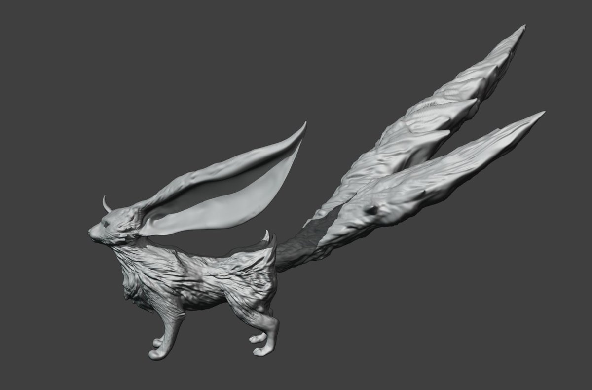 Emil_2023's tweet photo. uhhhhh I think the last update on current projects? Also working on retopo currently, it's just a carbuncle model replacer. Might slightly alter the animations if it deforms too much. https://t.co/FyGUe7wT39