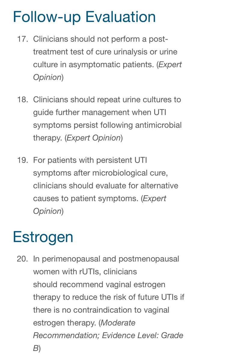 Guía #ITUnoComolicada #RECURRENTE 🚽🔄<a href="/AmerUrological/">Amer. Urol. Assn.</a> 2025🇺🇸
RESUMEN📸👇🏻
Destacamos:
💡Análisis orina➕Cultivo si síntomas🧪🧫
💡No tto bacteriuria #asintomática❌💊
💡TMP/SMX,Nitrof y Fosfo:ATB 1a línea 💊🥇
💡Arándanos y estriol en PFX✅,Dmanosa NO❌
🔗🆓auanet.org/guidelines-and…