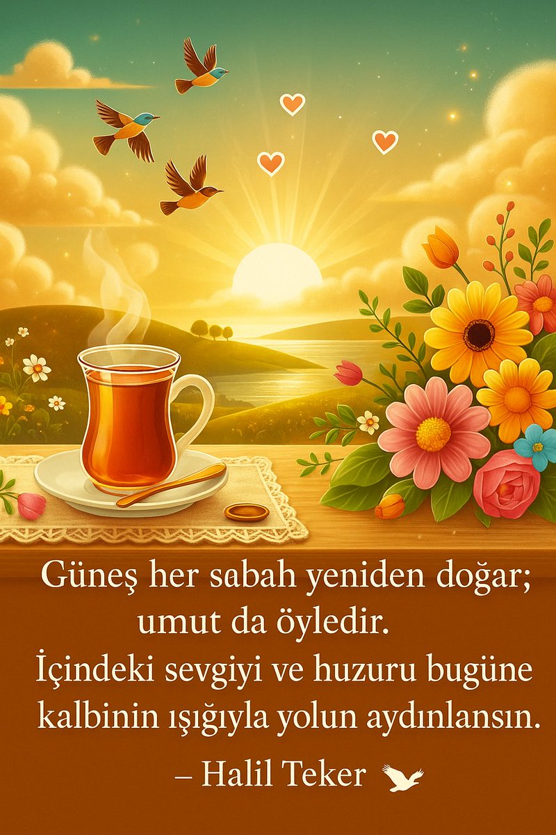 ✨ “Her sabah, hayatın bize sunduğu yeni bir fırsattır. Güneş umutla doğdu, kalbin ışığıyla yolunu aydınlat.” 🌞🍃