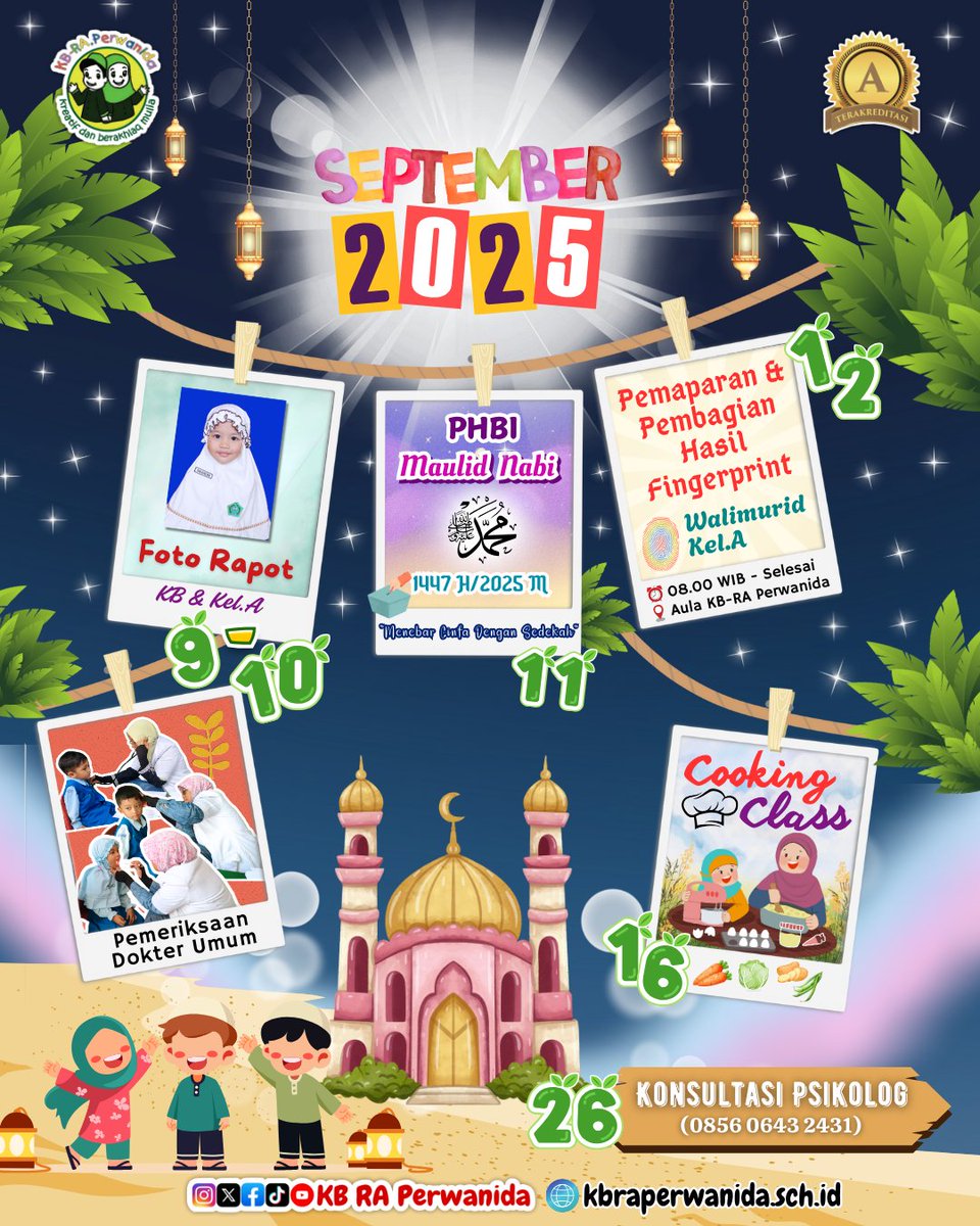 kbraperwanida's tweet image. Assalamu'alaikum

Alhamdulillah Sudah memasuki bulan September

Semoga kita selalu diberi kesehatan agar dapat mengikuti seluruh rangkaian kegiatan dalam bulan ini

Semangat teman-teman🥰

#kbraperwanida #agendaseptember #helloseptember #paud #kindergarten #maulidnabi