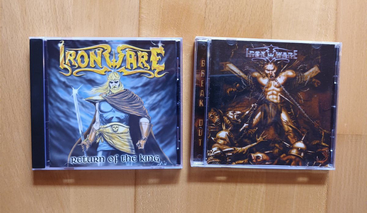 UnderJollyRoger's tweet photo. IronWare 🇸🇪🤘- Return of the King 2000 and Break Out 2003 - great Euro Powermetal - love it!!!
#IronWare #Powermetal #Heavymetal #Metalcollection https://t.co/0P9RLGFQxo