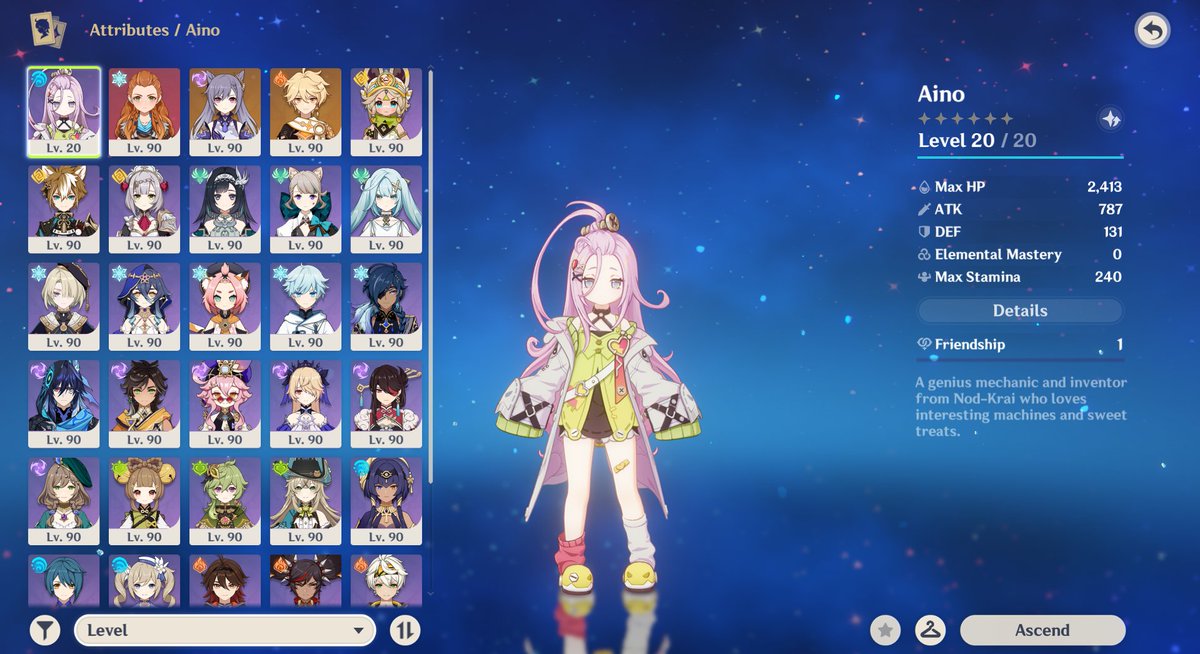 noblies's tweet photo. 1808 Days into my No Wishing Journey, I obtain Aino as my 32nd character! But the journey to 600,000 primogems continues.. #GenshinImpact https://t.co/1V7HPWOTmt