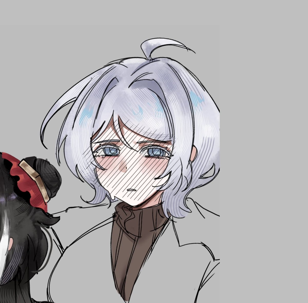 sostenudo's tweet image. Pinching her cheeks