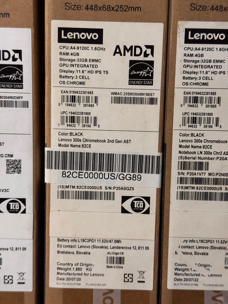 paztaa's tweet photo. FAST PO CHROMEBOOK LENOVO ORI BARU BUKAN SECOND
Belum terkena pajak, barang resmi dari Lenovo China. Tidak ada garansi dan pengiriman wajib DIASURANSIKAN, dijual pasti nyala karena sudah di QC

Harga 2.600.000 https://t.co/FlDxXdf1DV