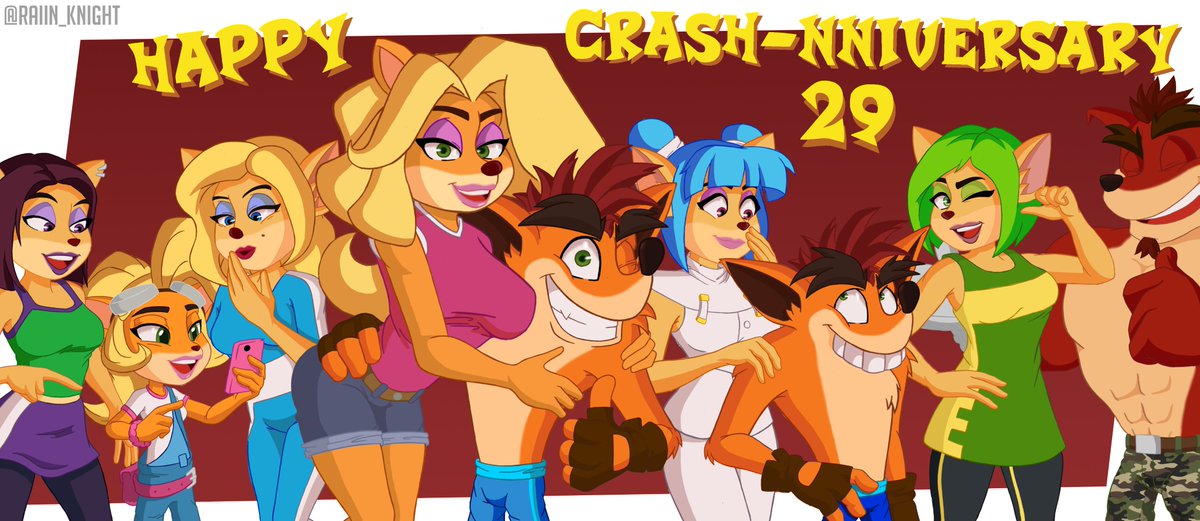 A special day, a very special franchise and of course a very special character!! 💖
🦊Happy anniversary Crash Bandicoot!!🥭
#CrashBandicoot 
#CrashBandicootFanart