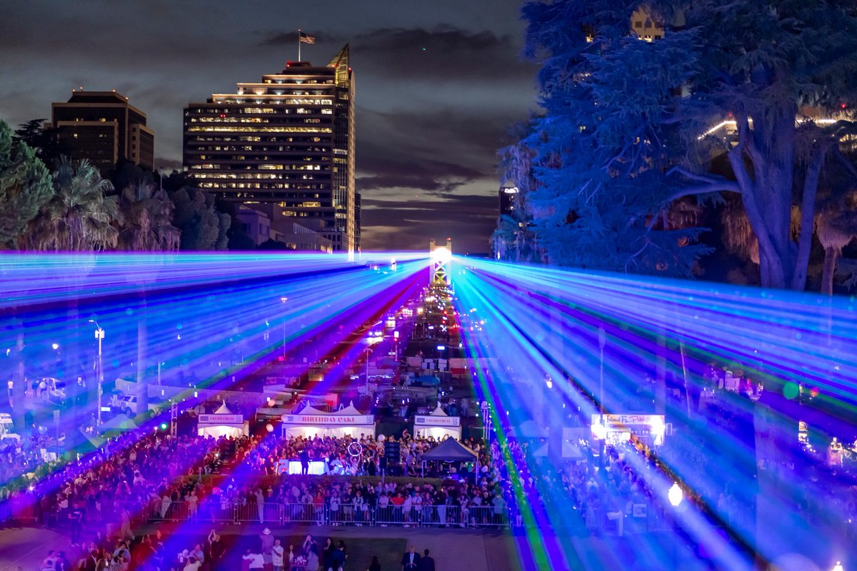 31 lasers for the 31st state.

Happy birthday, California.