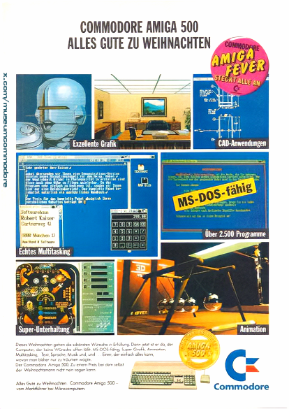 1988 German Commodore Amiga 500 advertisement