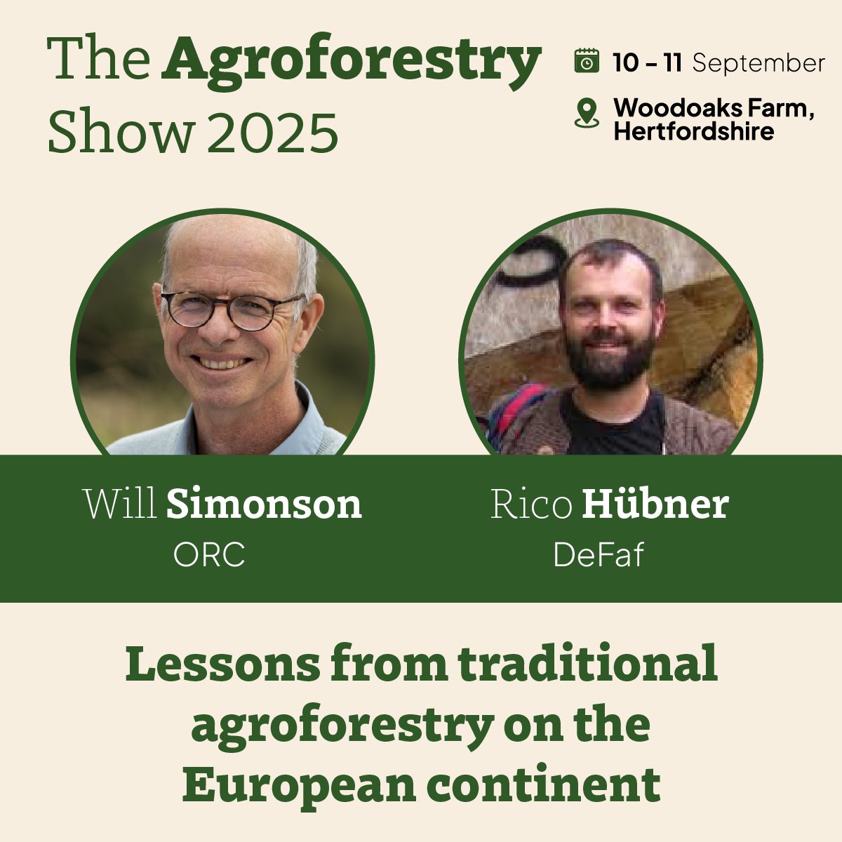 📊 How do your farm’s trees support your business?

At the #AgroforestryShow, join Will Simonson, Rico Hübner to explore a powerful tool that assesses the value of farm trees 🌳

✅ Hear from farmers
✅ See the science behind
✅ Get actionable insights

agroforestryshow.com