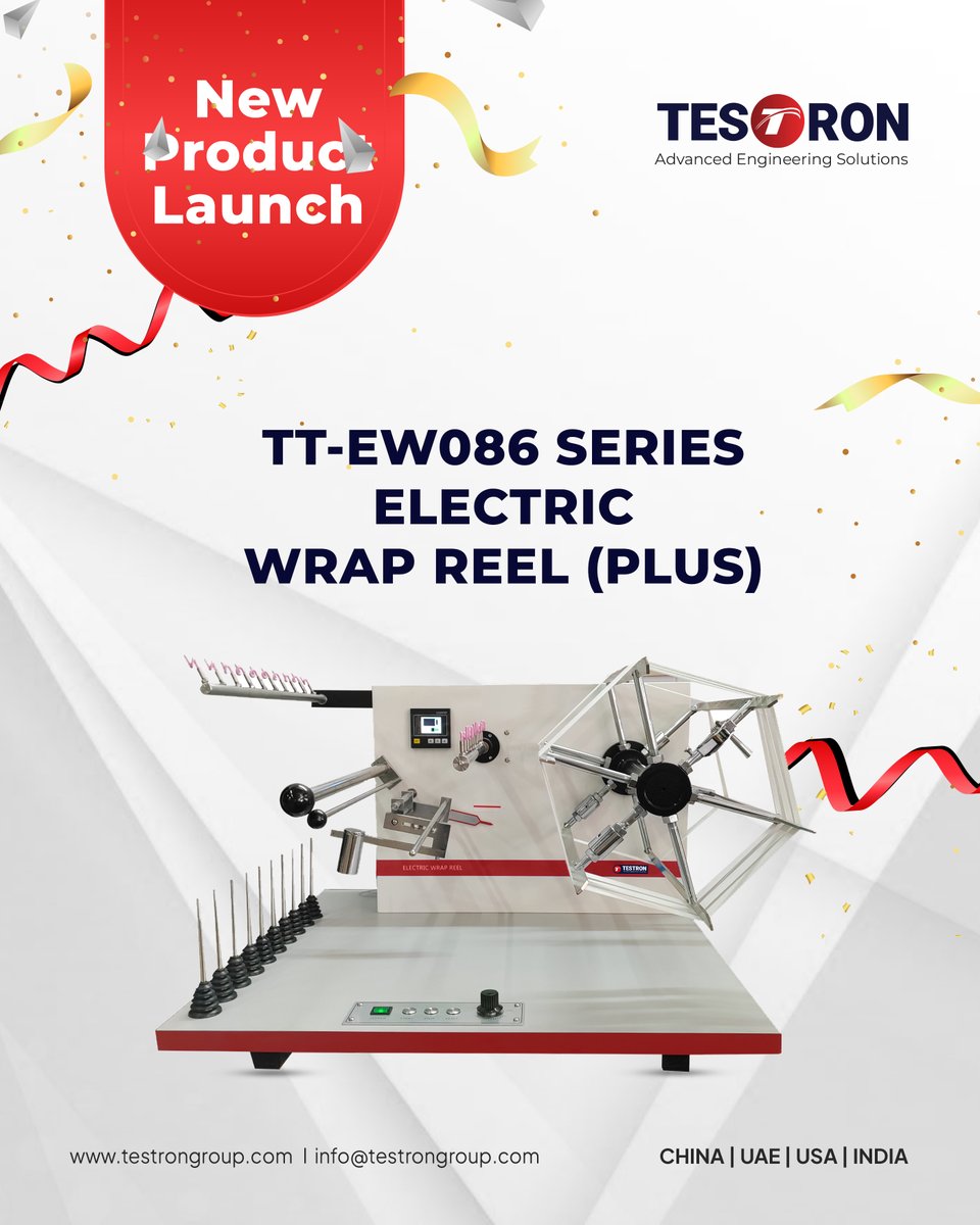 Testrongroup's tweet image. Redefining Precision in Yarn Testing with TESTRON’s Electric Wrap Reel (PLUS)

𝗙𝗼𝗿 𝗺𝗼𝗿𝗲 𝗶𝗻𝗳𝗼𝗿𝗺𝗮𝘁𝗶𝗼𝗻:
Email: info@testrongroup.com
Product: testrongroup.com/product/tt-ew0…
Website: testrongroup.com

#TestronGroup #TextileTestingEquipment #ElectricWrapReel