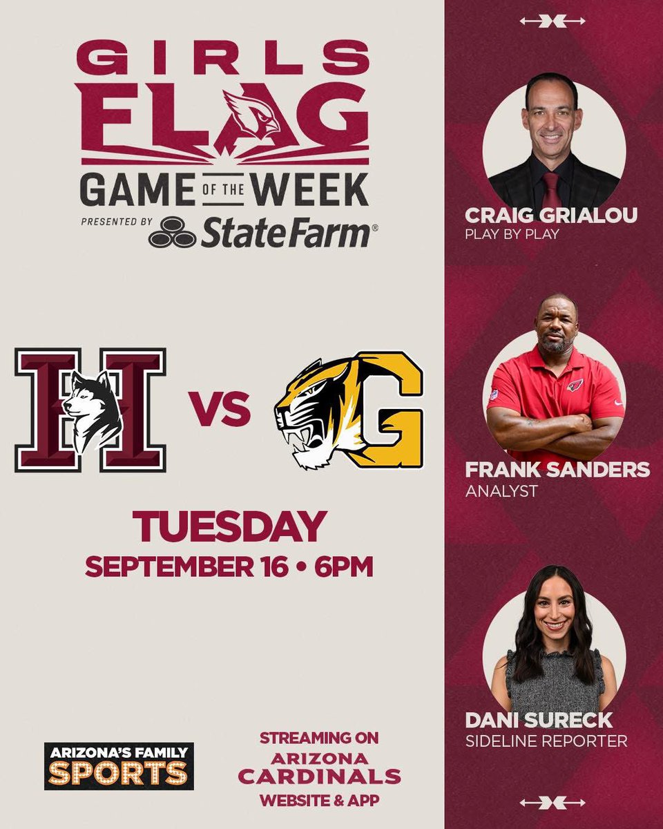 Finished our scrimmage looked good.

We are excited to host the Cardinals Game of the week. Facing defending champs <a href="/HHSGirlsFlag/">Hamilton Girls Flag</a>

Come support your <a href="/GilbertHSTigers/">Gilbert High School</a> <a href="/Gilbert_Tigers/">Gilbert High School Athletics</a> and watch it on TV.

 <a href="/azc_obert/">Richard Obert</a> <a href="/BJMedia1/">BJ Media</a>  <a href="/JUSTCHILLY/">Just Chilly</a> <a href="/KevinMcCabe987/">Kevin McCabe</a> <a href="/therealbeadle/">Adam Beadle</a>