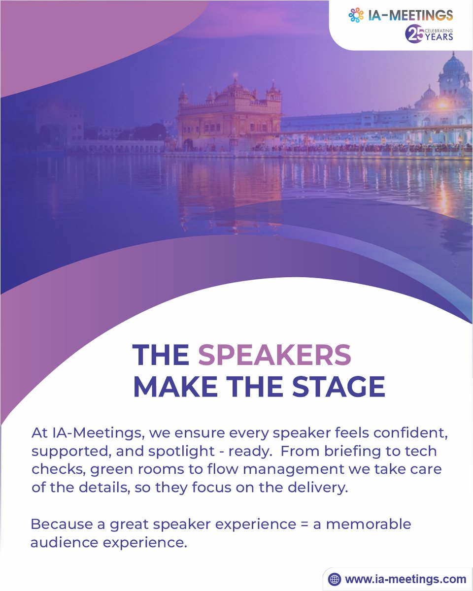 iameetings's tweet image. 🎤✨ The stage belongs to those who are prepared.
At IA-Meetings India, we ensure every speaker feels supported, confident, and spotlight-ready. Because when speakers shine, audiences remember. 💡
#IAMeetings #ConferenceExperts #EventManagement #MICE