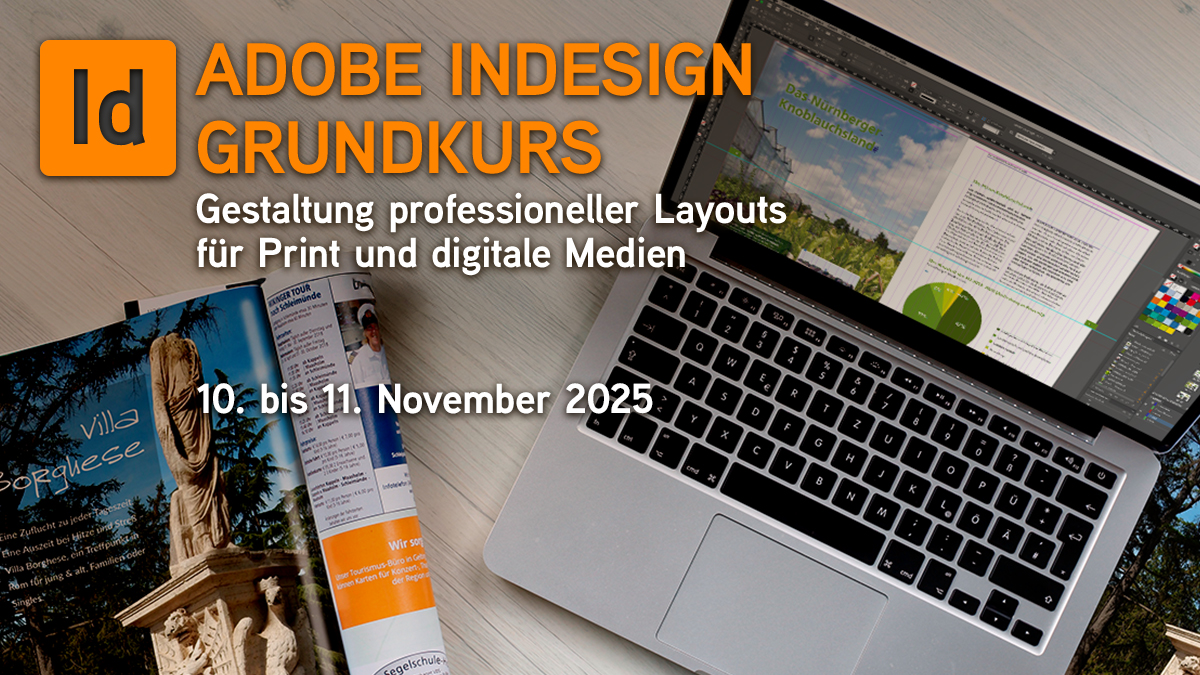 SchulungenNbg's tweet image. Erwecken Sie Ihre Kreativität zum Leben! Lernen Sie in unserem #Adobe #InDesign Grundkurs vom 10. bis 11. November 2025 professionelle #Layouts für Flyer, Broschüren, Plakate und andere Werbemittel selbst zu gestalten. 🎨💻📐 wildkolleg.de/?wk=064 #Schulung #Webinar