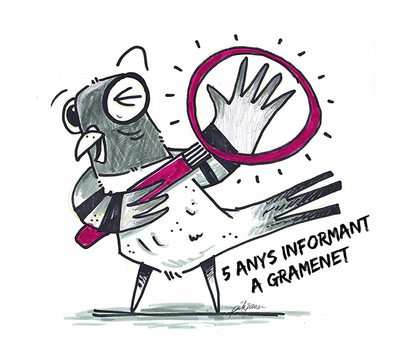 🖼️VINYETA | El 7 de setembre va fem 5️⃣ anys de vida en aquesta 2a etapa de l'#Infograma 🎉🎊

Poder continuar explicant els temes d'interès de #SantaColoma i donant veu a entitats i artistes locals ho devem als nostres lectors i lectores!
Gràcies per llegir-nos!