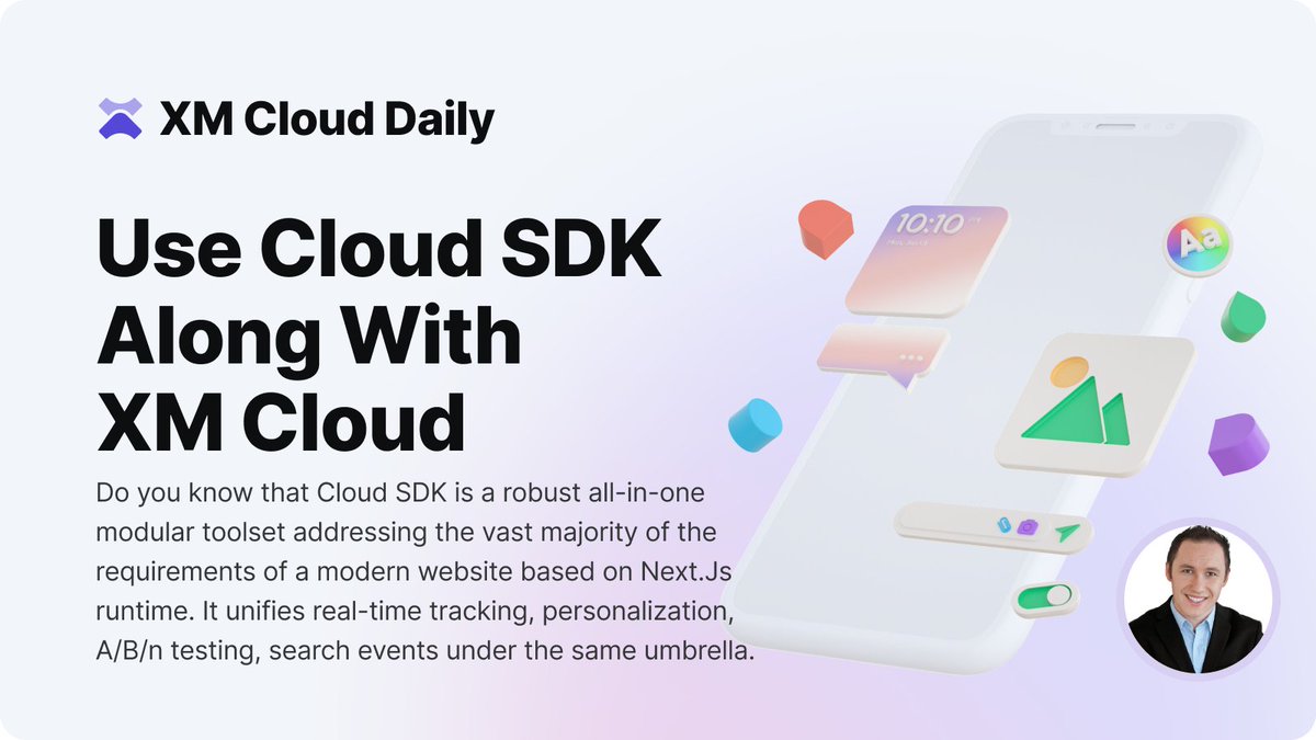 SitecoreMartin's tweet image. #CloudSDK is an all-in-one modular toolset addressing the majority of the requirements of a modern website based on #NextJs runtime.

It offers:
- Real-time, unified tracking
- Personalization
- A/B/n testing
- Search events capturing
- Standardized integration with #XM #Cloud