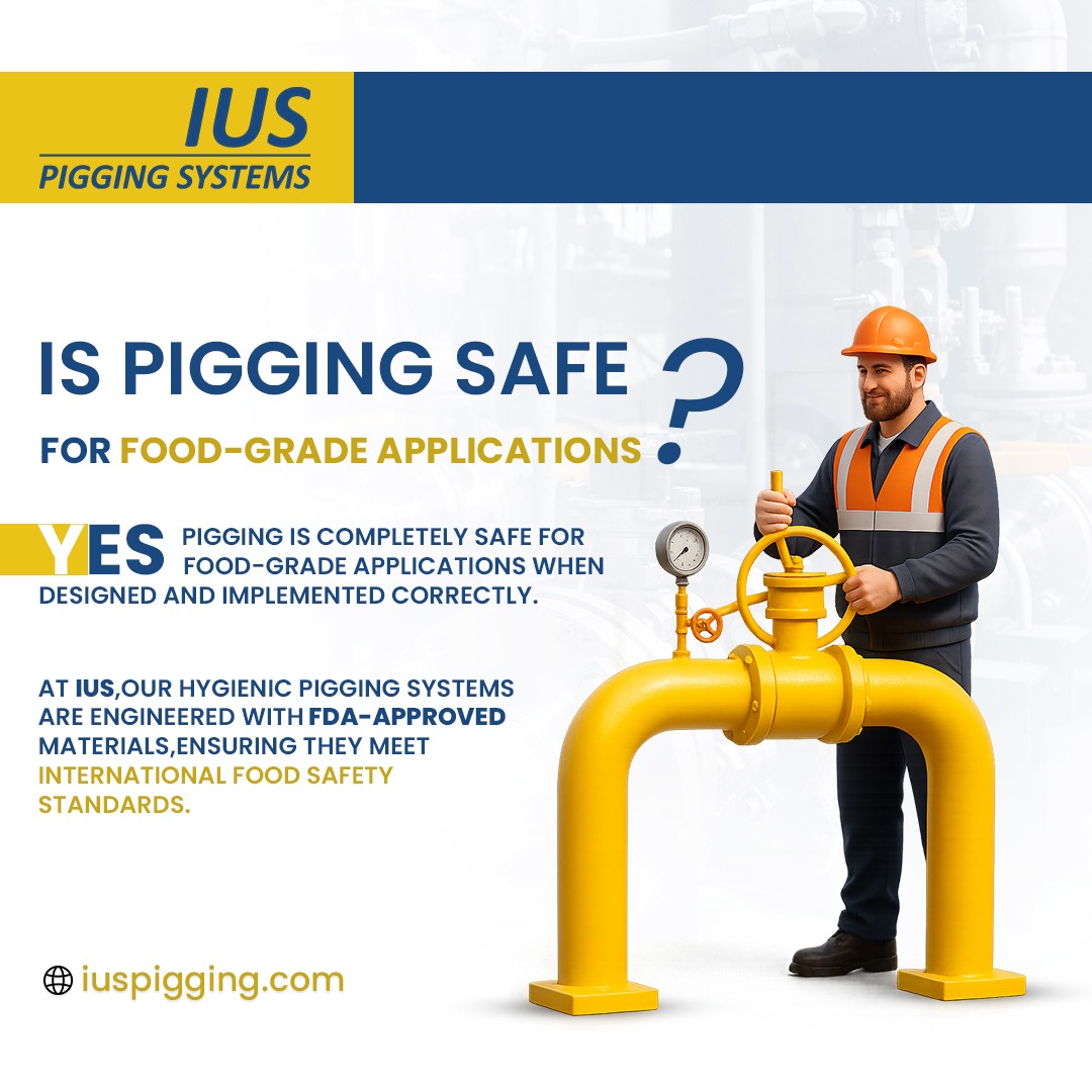 iuspigging123's tweet image. Yes, pigging is completely safe for food-grade applications when designed and implemented correctly.

Discover more at lnkd.in/dtf9vKat

#IUSPiggingSystems #PiggingSystems #FoodGradeSafety #HygienicPigging #LiquidProductRecovery #FoodProcessing #CIP #ProductRecovery