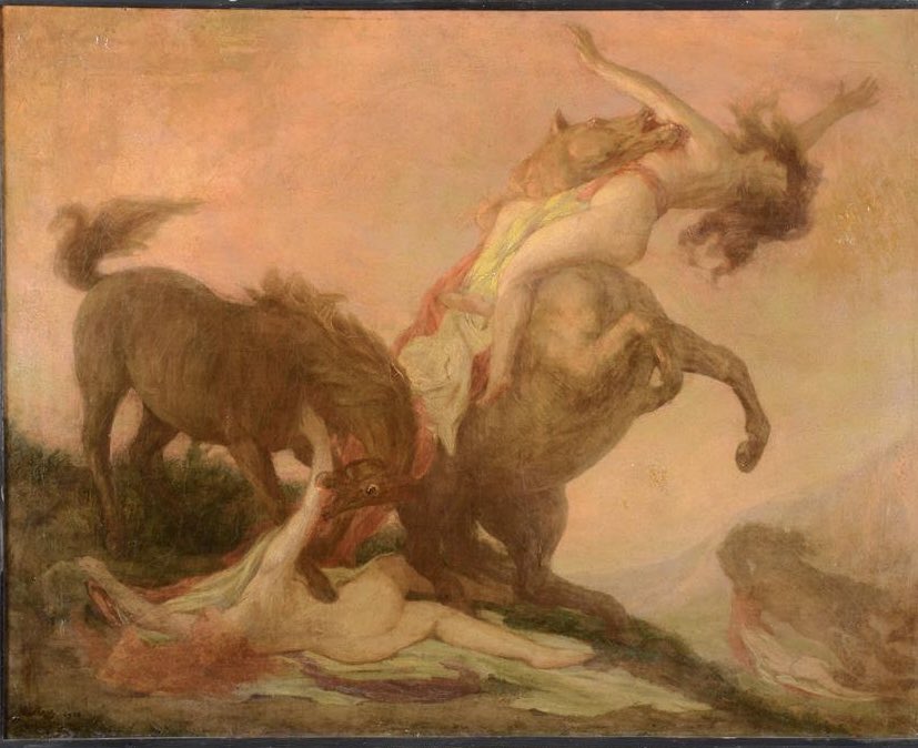 The Horses of Diomedes by Auguste Levêque