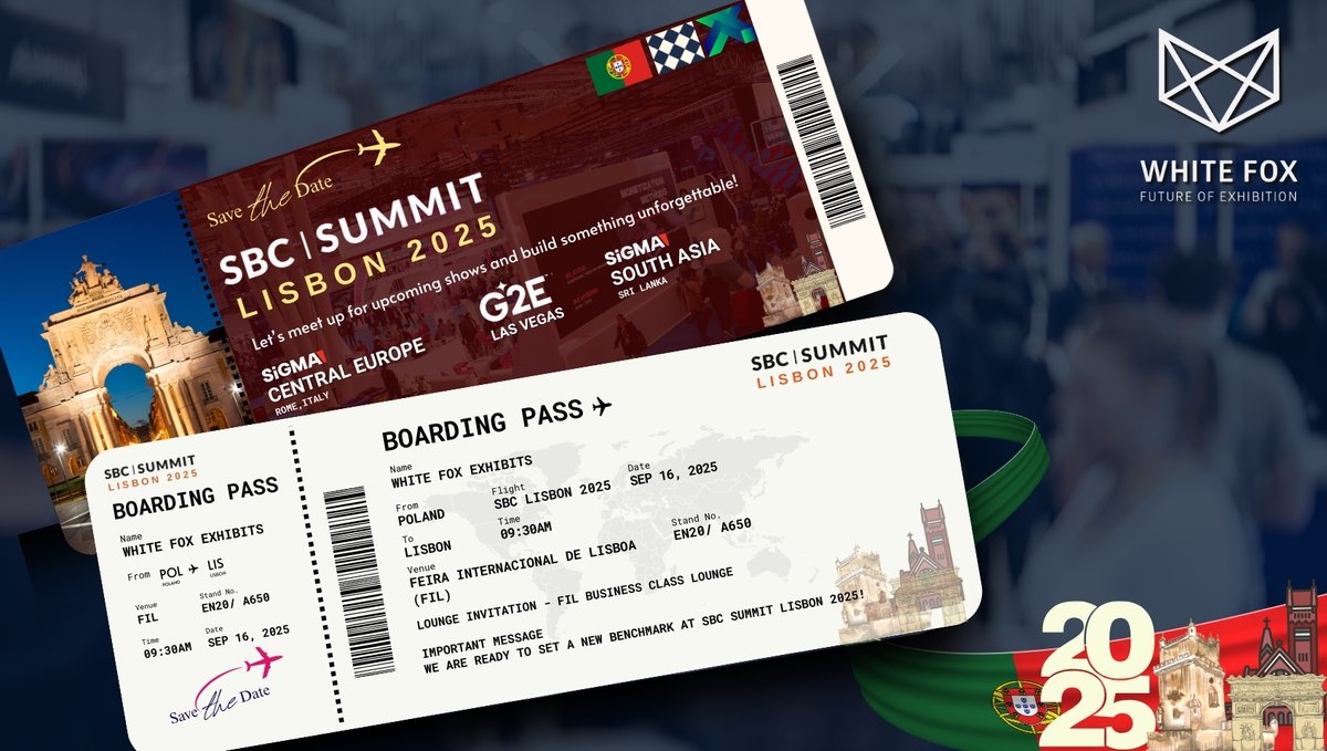 whitefoxexpo's tweet image. 🎟️ Tickets Confirmed. Boarding Passes Ready.

📧 hello@whitefoxexpo.com
🌐 whitefoxexpo.com
#SBC2025 #whitefoxexhibits #exhibition #stand #events #sbc #lisbon #gamingevent #portugal #standbuilder #exhibitiondesign #Trending